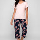 PIJAMA CAPRI DE VISCOSA ROSADO DE MUJER