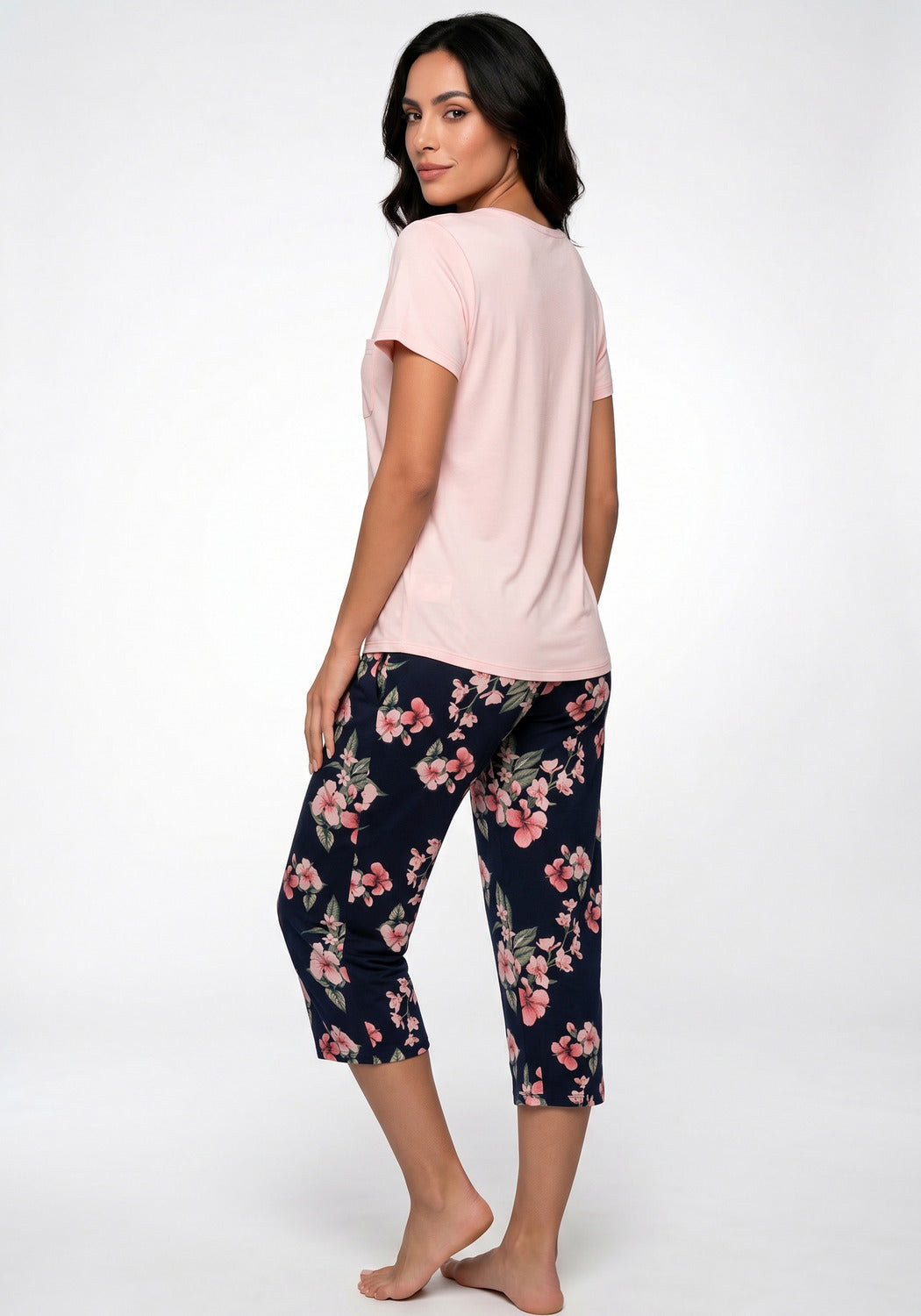 PIJAMA CAPRI DE VISCOSA ROSADO DE MUJER