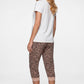 PIJAMA CAPRI DE ALGODÓN MARFIL DE MUJER