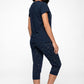 PIJAMA CAPRI DE ALGODÓN AZUL DE MUJER