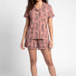PIJAMA CORTO SUPER SOFT CAFÉ DE MUJER