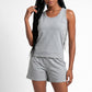 PIJAMA CORTO DE ALGODÓN KAYSER GRIS DE MUJER
