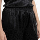 PIJAMA PANTALON DE SATIN NEGRO DE MUJER