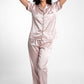 PIJAMA PANTALON DE SATIN ROSADO DE MUJER