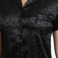 PIJAMA CORTO DE SATIN NEGRO DE MUJER