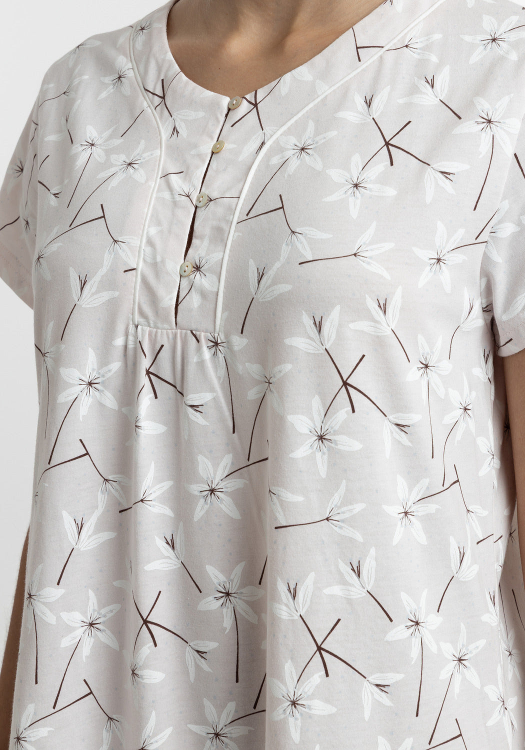 CAMISA MANGA CORTA DE ALGODÓN KAYSER ROSADO DE MUJER