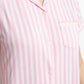 CAMISA MANGA CORTA DE ALGODÓN ROSADO PARA MUJER