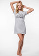 CAMISA MANGA CORTA DE ALGODÓN GRIS DE MUJER