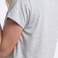 CAMISA MANGA CORTA DE ALGODÓN GRIS DE MUJER