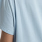 CAMISA MANGA CORTA DE ALGODÓN CELESTE DE MUJER