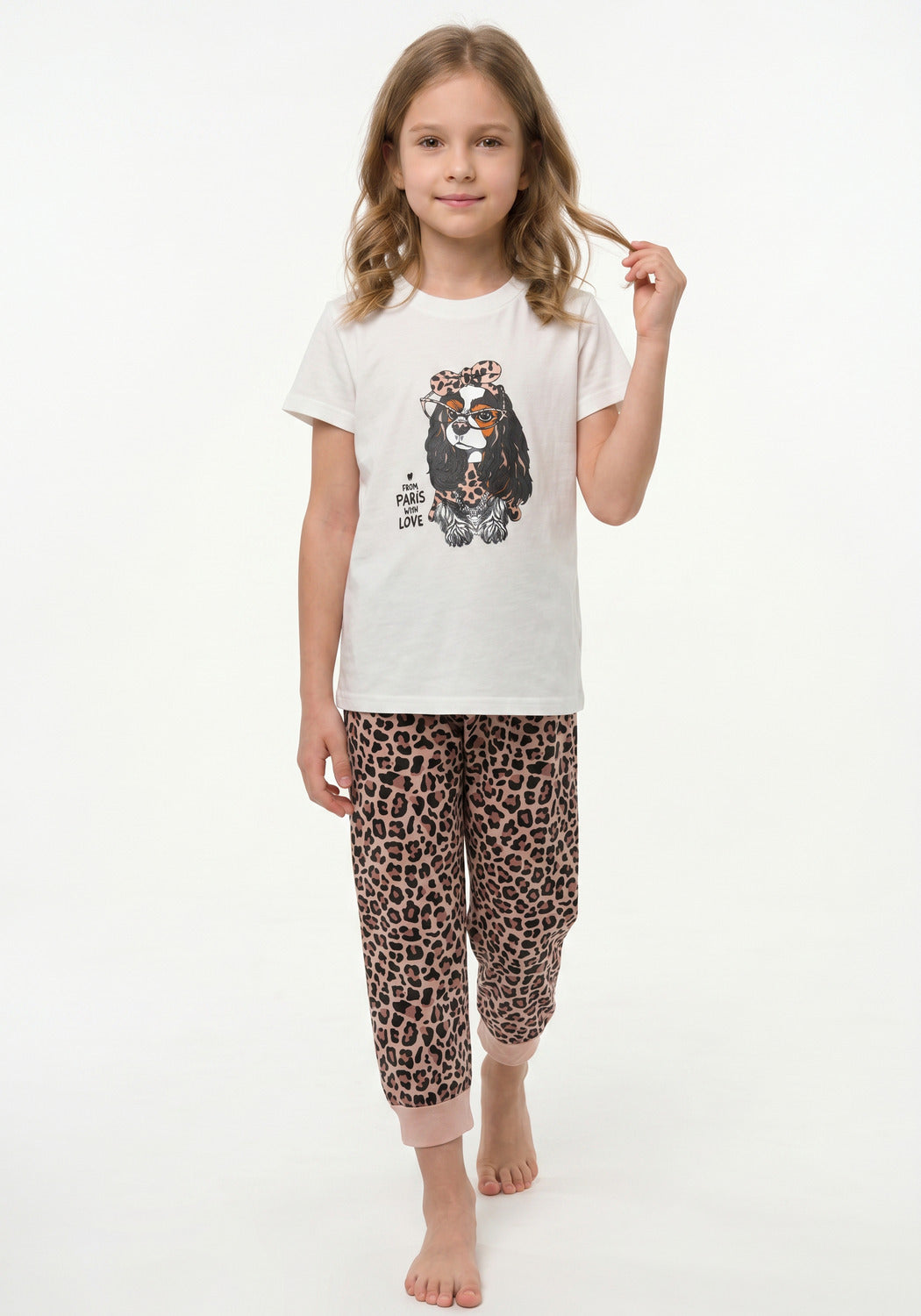 PIJAMA CAPRI DE ALGODÓN MARFIL DE KIDS MUJER