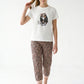 PIJAMA CAPRI DE ALGODÓN MARFIL DE TEENS MUJER