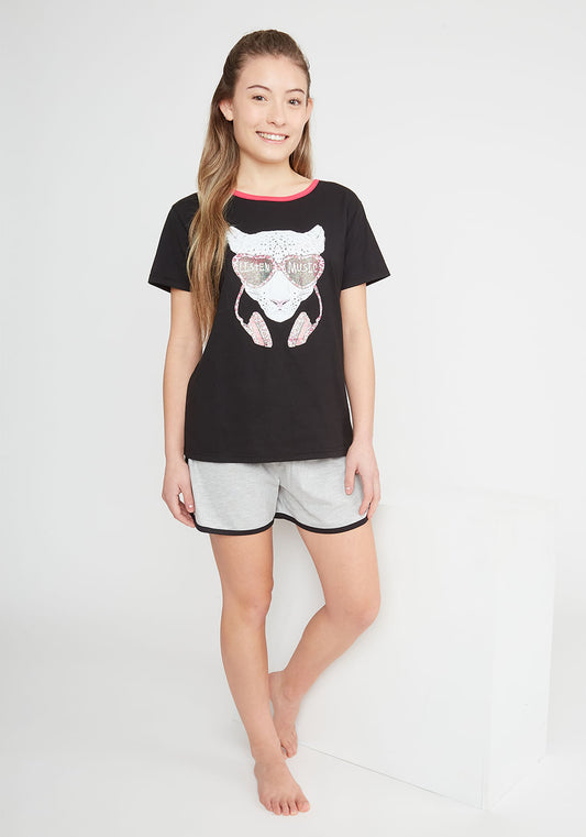 PIJAMA TEENS MUJER ALGODON