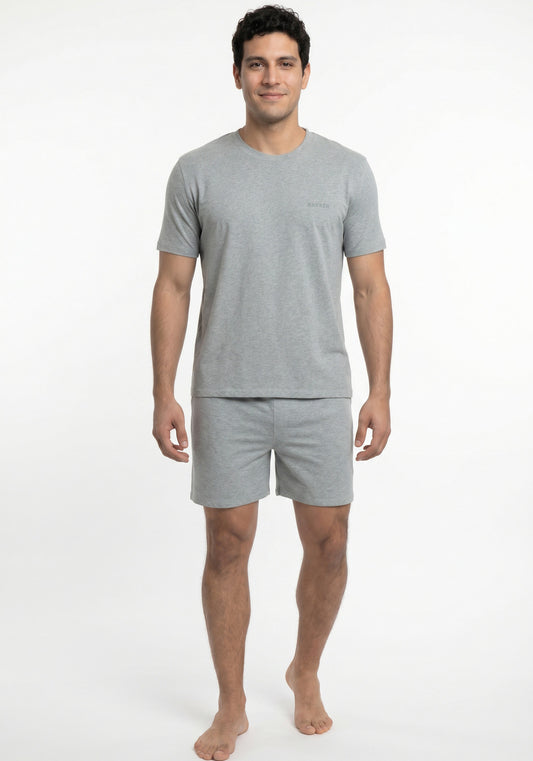 PIJAMA CORTO DE ALGODÓN KAYSER GRIS DE HOMBRE
