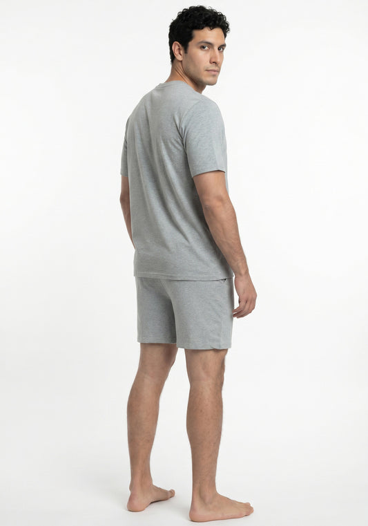 PIJAMA CORTO DE ALGODÓN KAYSER GRIS DE HOMBRE