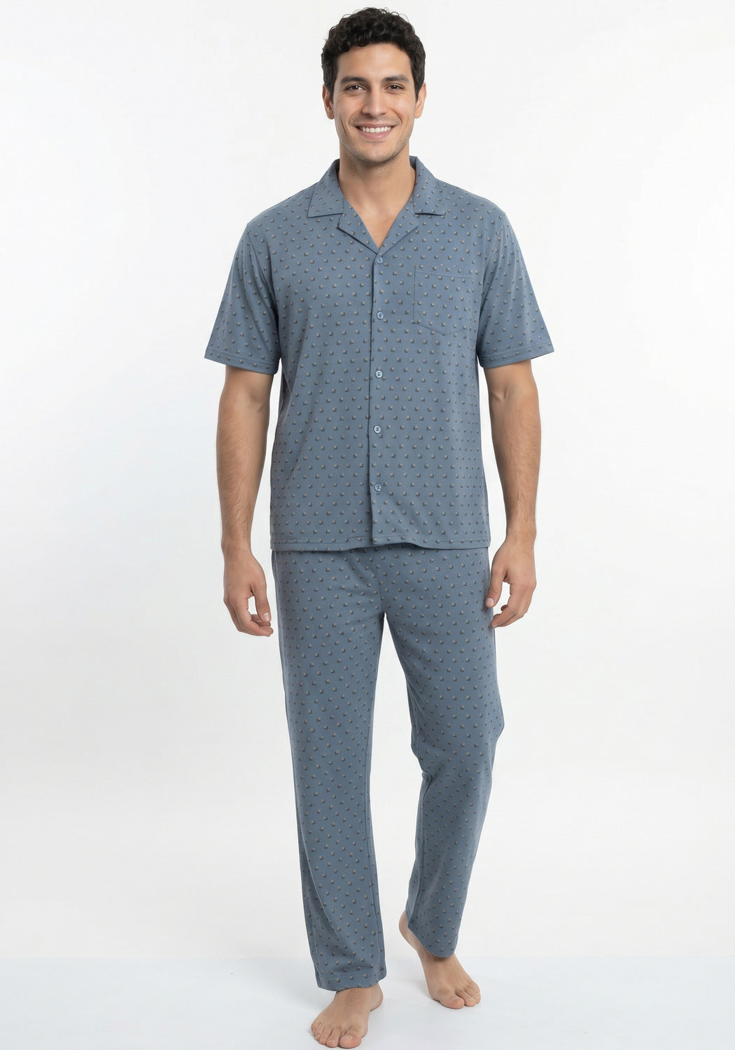 PANTALON PIJAMA DE ALGODÓN KAYSER AZUL DE HOMBRE