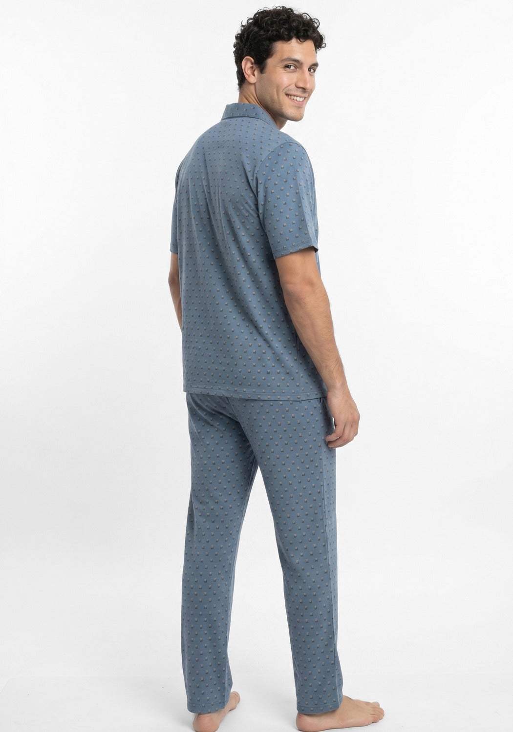 PANTALON PIJAMA DE ALGODÓN KAYSER AZUL DE HOMBRE