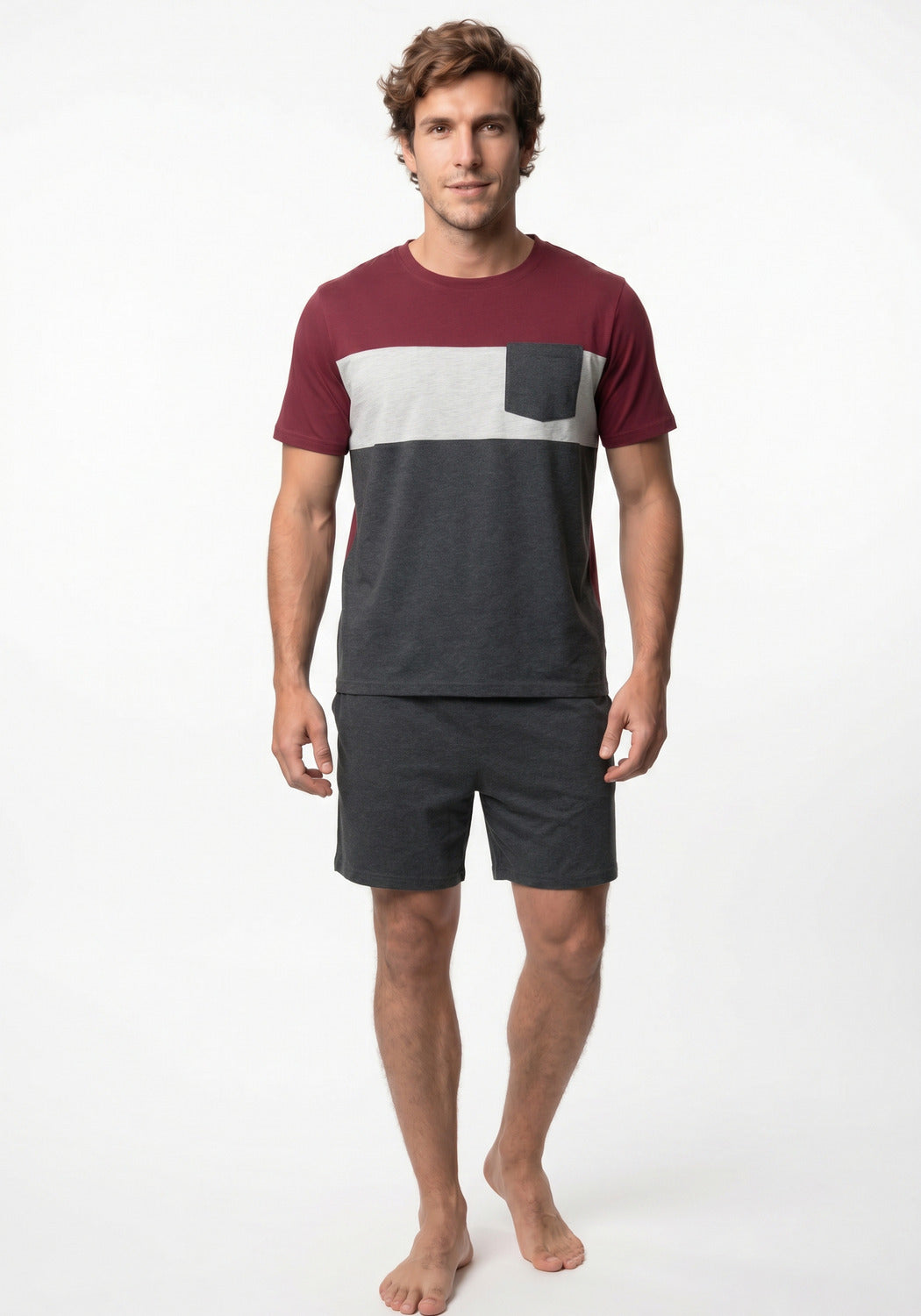 PIJAMA CORTO KAYSER DE ALGODÓN GRIS DE HOMBRE