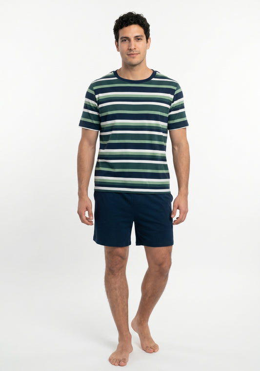 PIJAMA CORTO DE ALGODÓN KAYSER VERDE DE HOMBRE