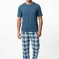 PANTALON PIJAMA DE ALGODÓN AZUL DE HOMBRE