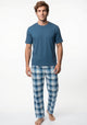 PANTALON PIJAMA DE ALGODÓN AZUL DE HOMBRE