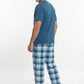 PANTALON PIJAMA DE ALGODÓN AZUL DE HOMBRE