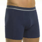 BOXER LARGO ALGODÓN LISO AZUL HOMBRE