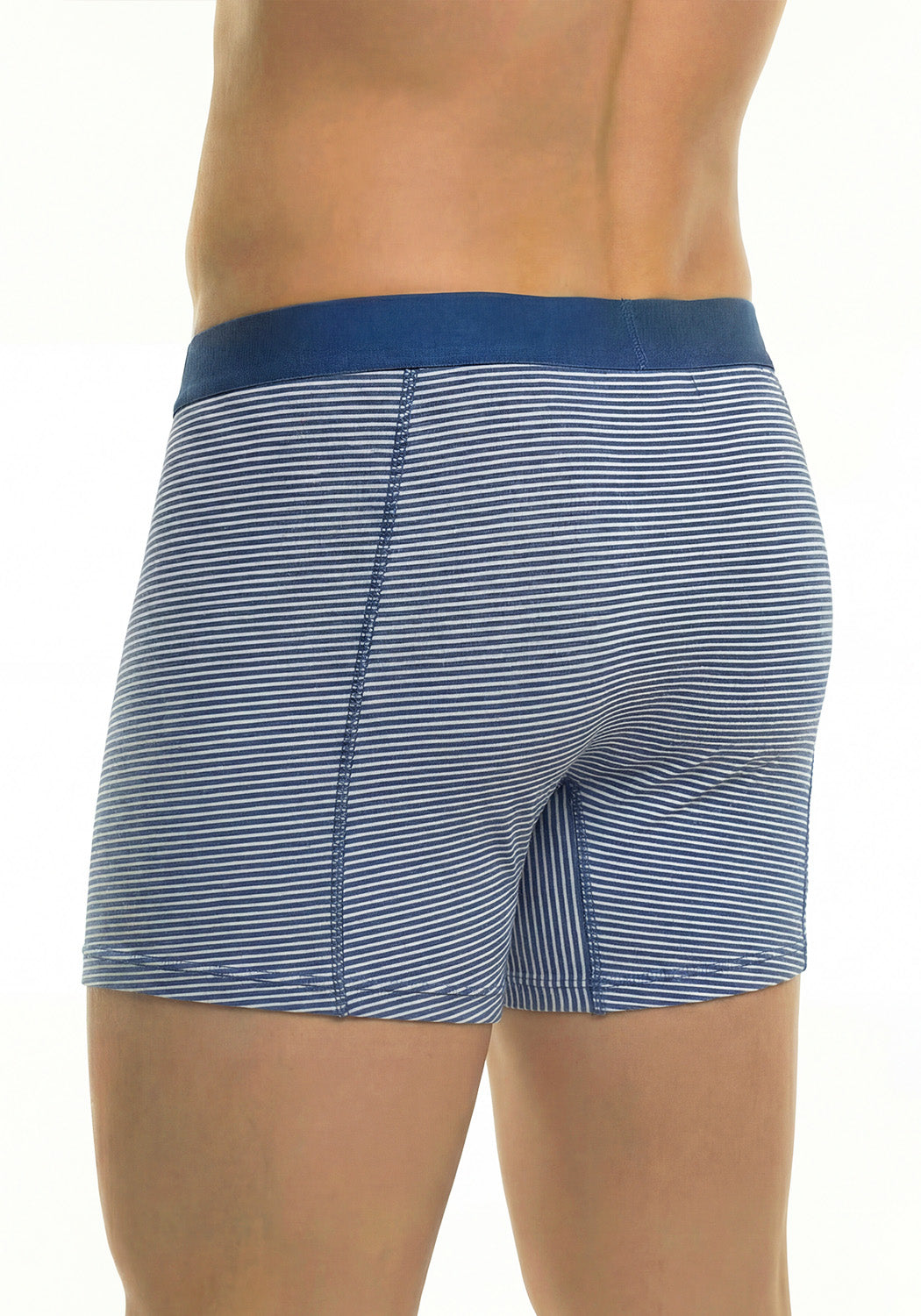 BOXER LARGO ALGODÓN AZUL1 HOMBRE