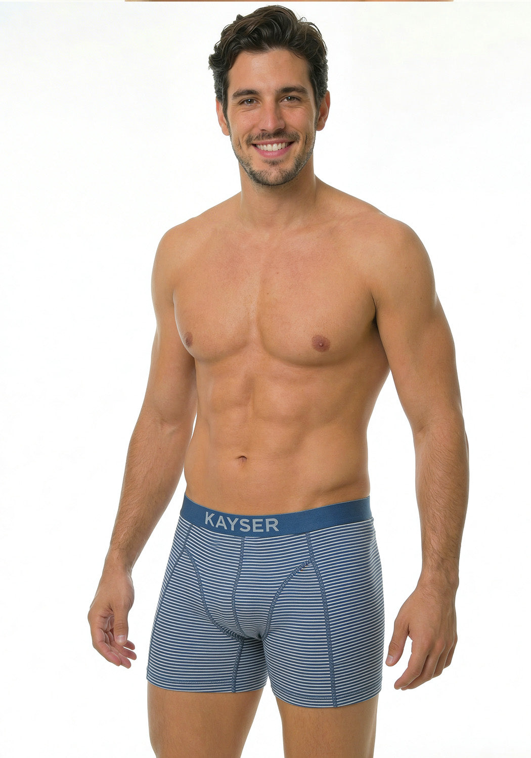 BOXER LARGO ALGODÓN AZUL1 HOMBRE