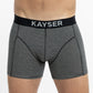 BÓXER LARGO KAYSER DE ALGODÓN NEGRO DE HOMBRE