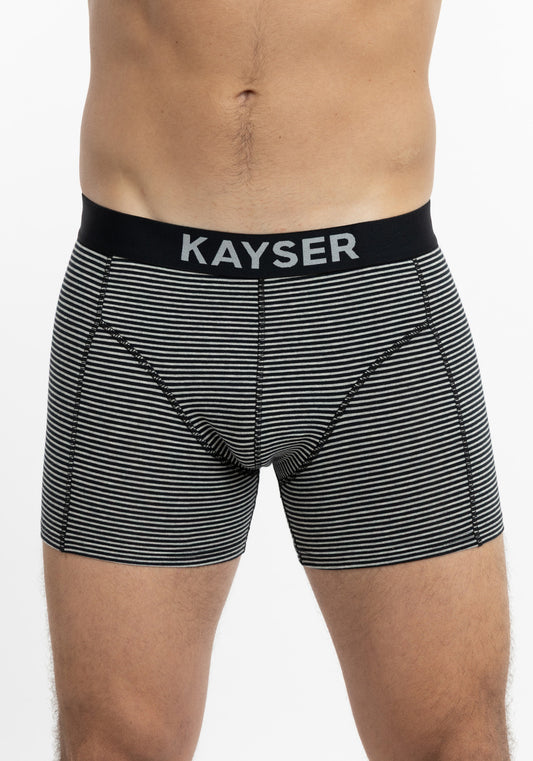 BÓXER LARGO KAYSER DE ALGODÓN NEGRO DE HOMBRE
