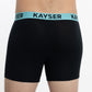 BÓXER  KAYSER LARGO DE ALGODÓN NEGRO DE HOMBRE