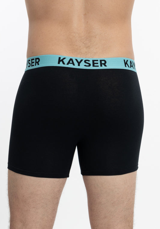 BÓXER  KAYSER LARGO DE ALGODÓN NEGRO DE HOMBRE