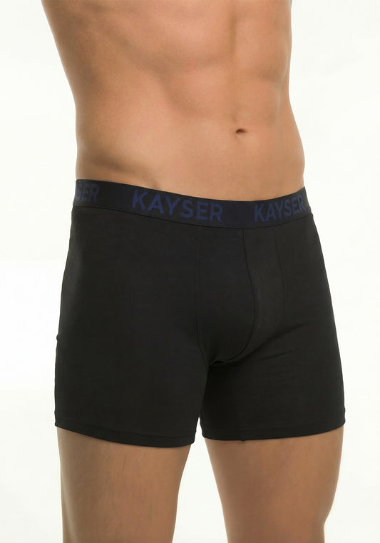 BÓXER LARGO  KAYSER ALGODÓN NEGRO DE HOMBRE