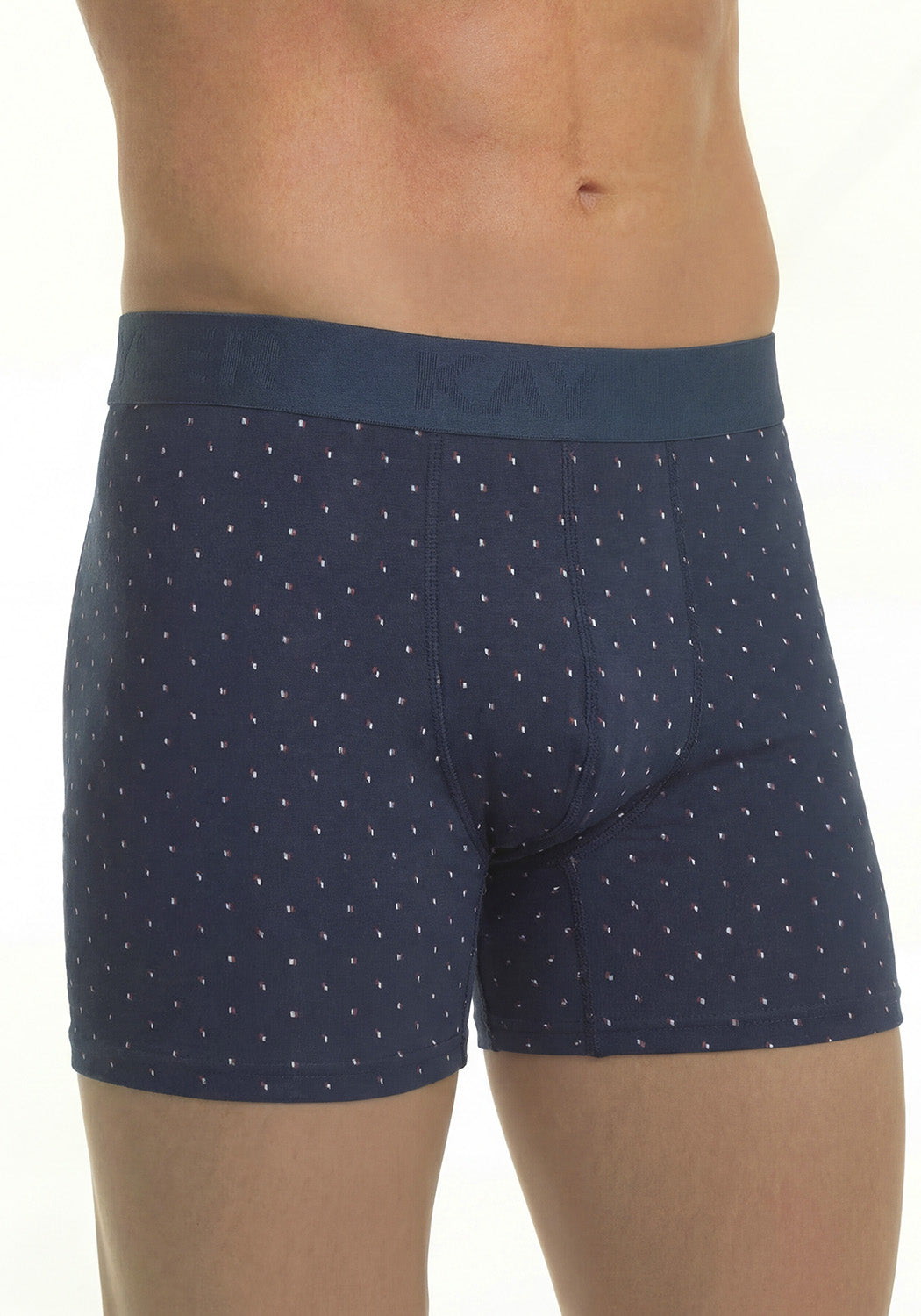 BOXER LARGO ALGODON AZUL MARINO HOMBRE