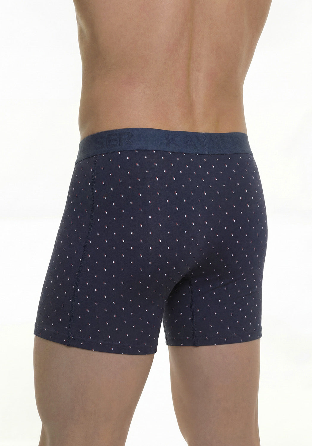BOXER LARGO ALGODON AZUL MARINO HOMBRE