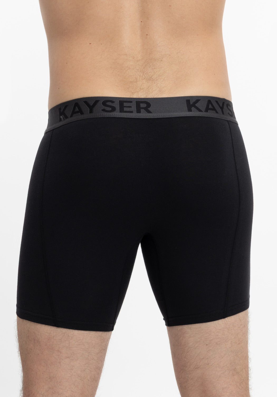 BÓXER LARGO DE ALGODÓN NEGRO DE HOMBRE  KAYSER