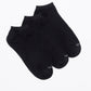 TRIPACK KAYSER  CALCETIN TOBILLEROS DE ALGODÓN NEGRO DE HOMBRE