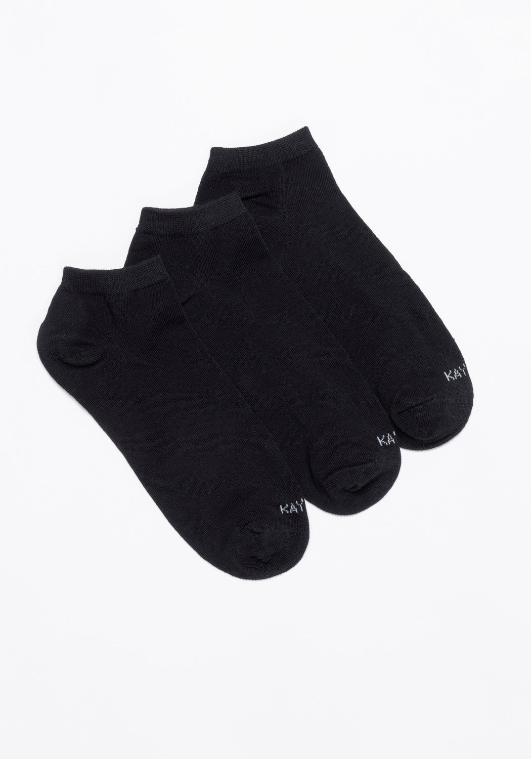 TRIPACK KAYSER  CALCETIN TOBILLEROS DE ALGODÓN NEGRO DE HOMBRE