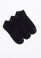 TRIPACK KAYSER  CALCETIN TOBILLEROS DE ALGODÓN NEGRO DE HOMBRE