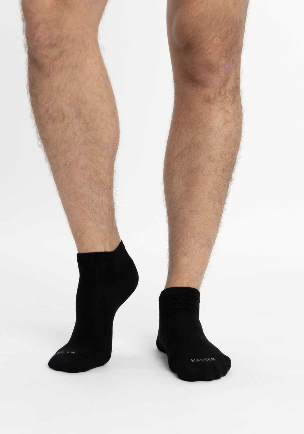 TRIPACK KAYSER  CALCETIN TOBILLEROS DE ALGODÓN NEGRO DE HOMBRE