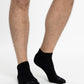 TRIPACK KAYSER  CALCETIN TOBILLEROS DE ALGODÓN NEGRO DE HOMBRE
