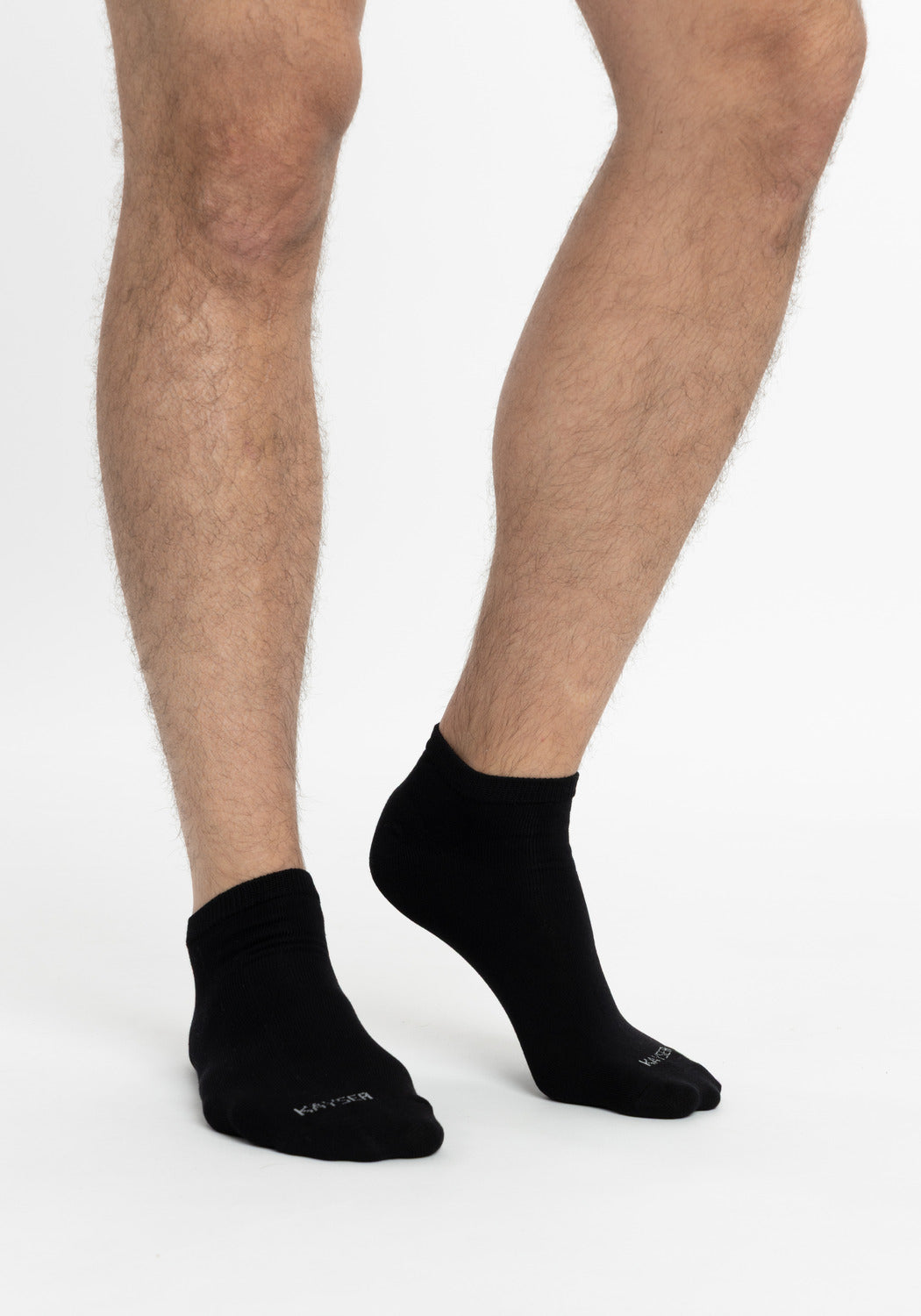 TRIPACK KAYSER  CALCETIN TOBILLEROS DE ALGODÓN NEGRO DE HOMBRE