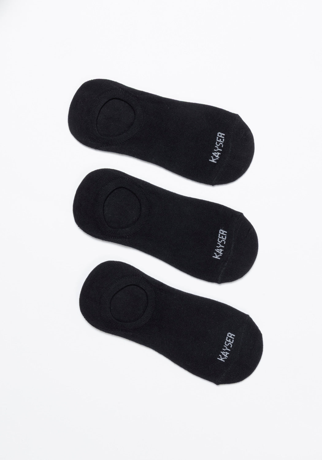 TRIPACK KAYSER  CALCETIN INVISIBLE DE ALGODÓN NEGRO DE HOMBRE