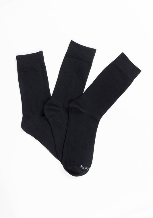 TRIPACK KAYSER  CALCETIN SOQUETES DE BAMBOO NEGRO DE HOMBRE