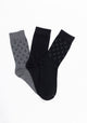 TRIPACK CALCETIN SOQUETES DE BAMBOO NEGRO DE HOMBRE
