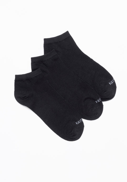 TRIPACK CALCETIN TOBILLEROS DE BAMBOO NEGRO DE HOMBRE