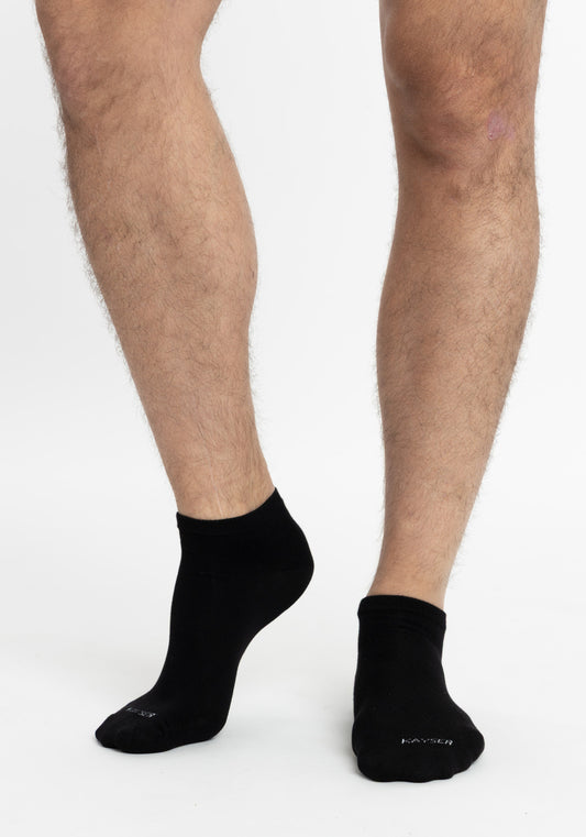 TRIPACK CALCETIN TOBILLEROS DE BAMBOO NEGRO DE HOMBRE