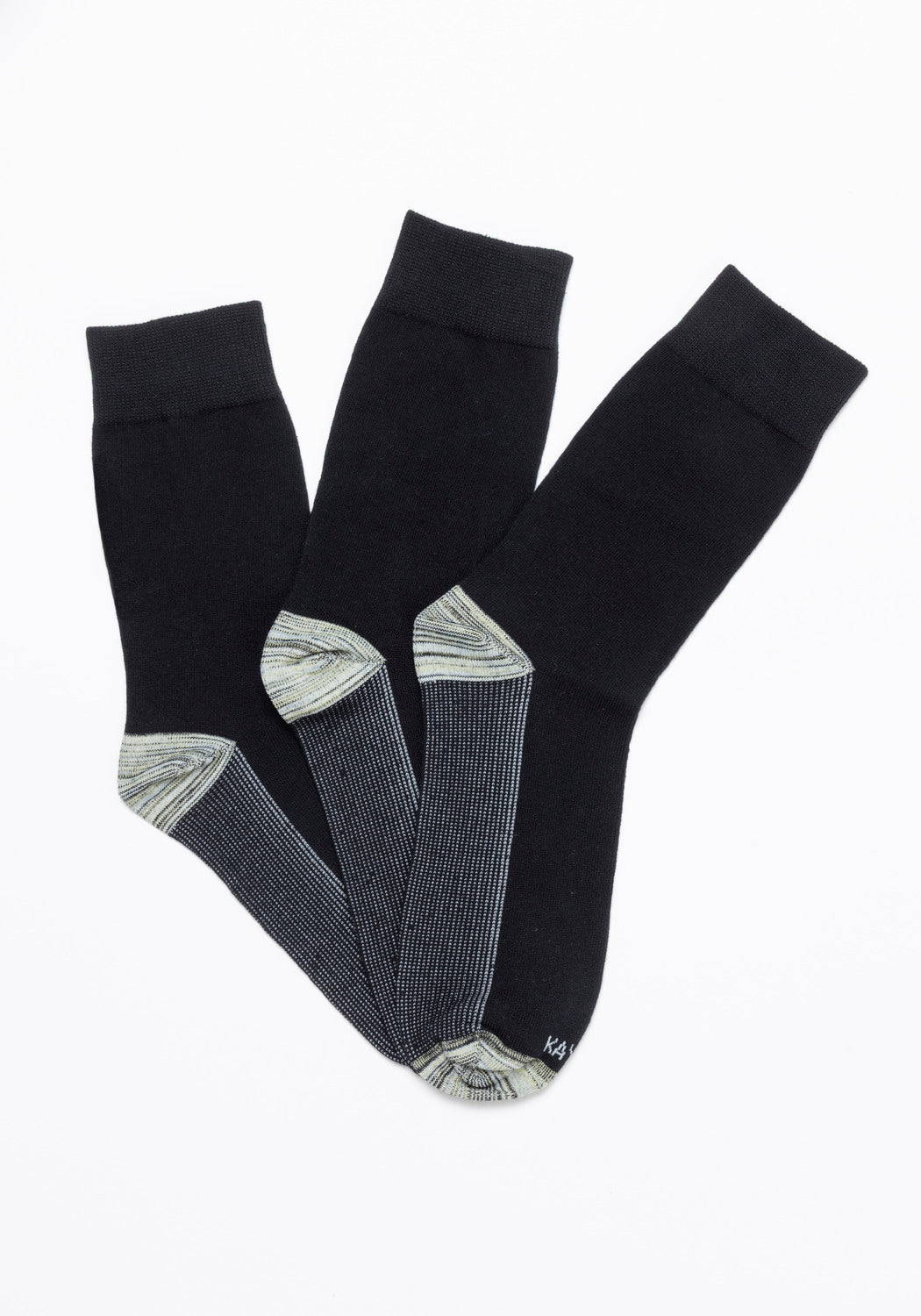 TRIPACK KAYSER  CALCETIN SOQUETES DE ALGODÓN COBRE NEGRO DE HOMBRE