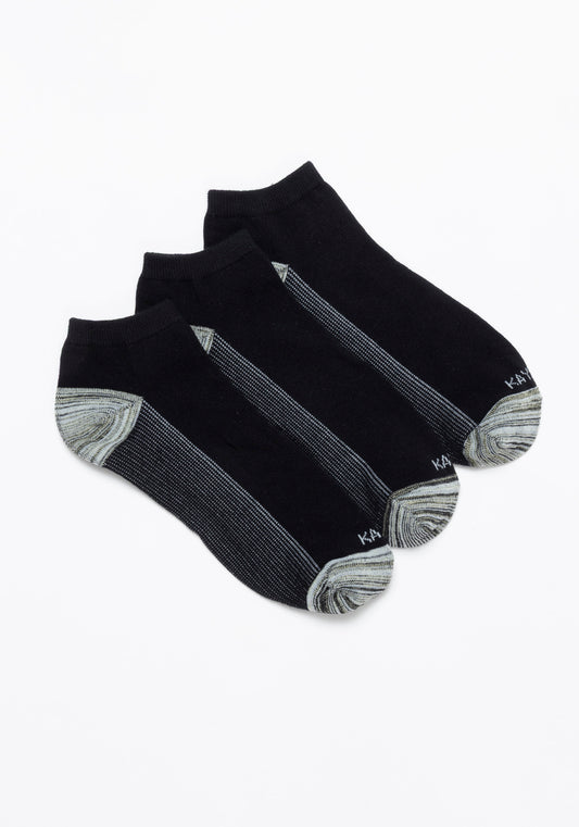 TRIPACK KAYSER  CALCETIN TOBILLEROS DE ALGODÓN COBRE NEGRO DE HOMBRE